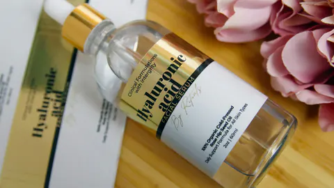 A branded label on product packaging